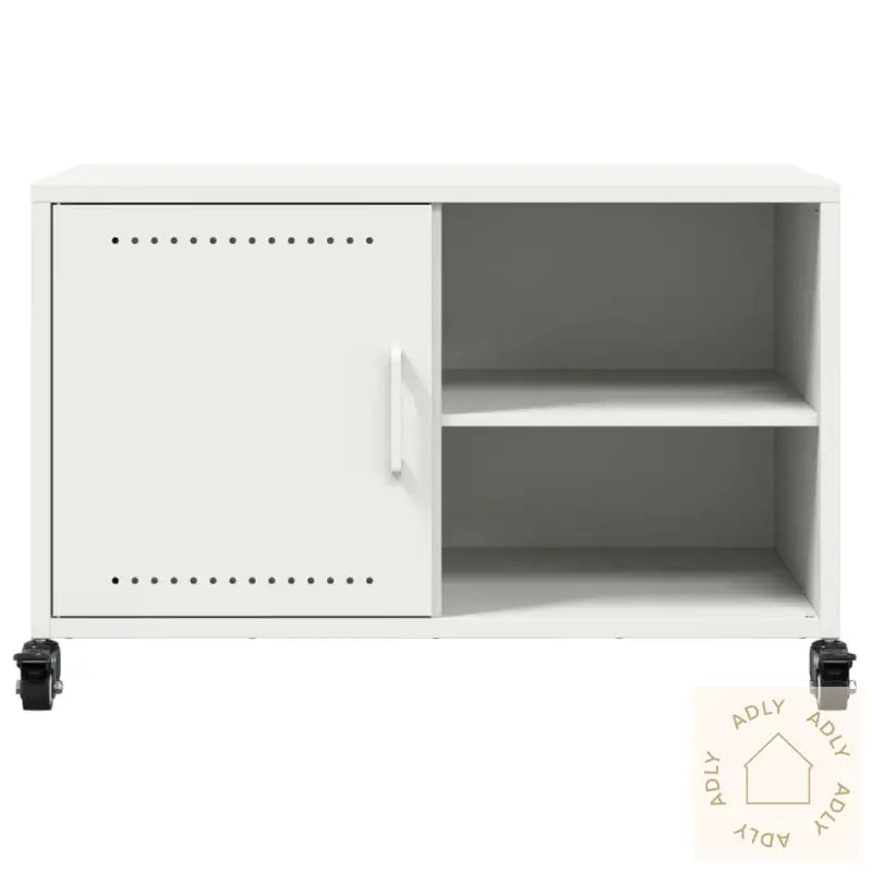 Tv-Benk Hvit 68X39X43,5 Cm Stål