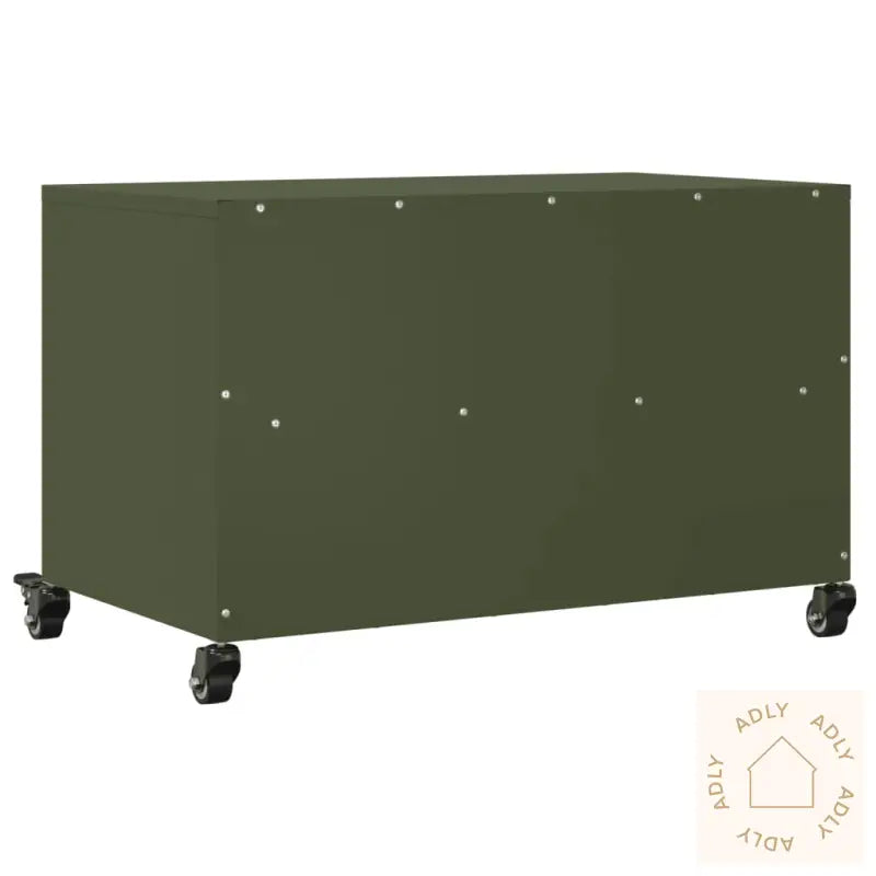 Tv-Benk Olivengrønn 68X39X43,5 Cm Stål