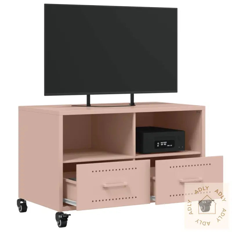 Tv-Benk Rosa 68X39X43,5 Cm Stål