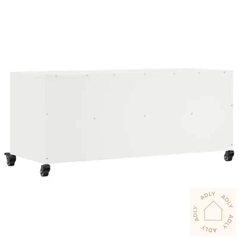 Tv-Benk Hvit 100,5X39X43,5 Cm Stål