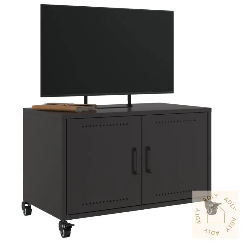 Tv-Benk Svart 68X39X43,5 Cm Stål