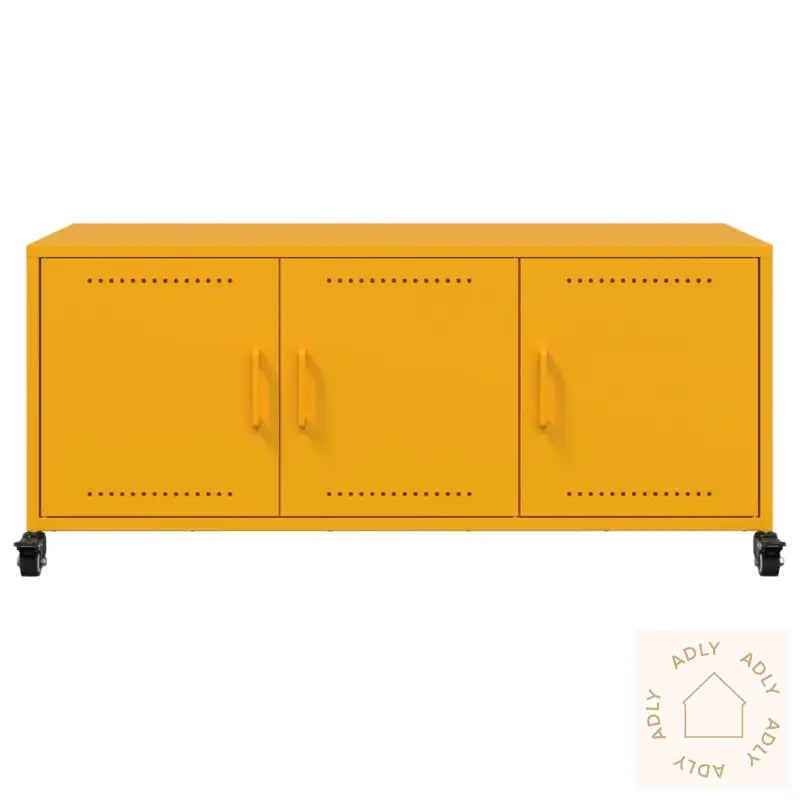 Tv-Benk Sennepsgul 100,5X39X43,5 Cm Stål