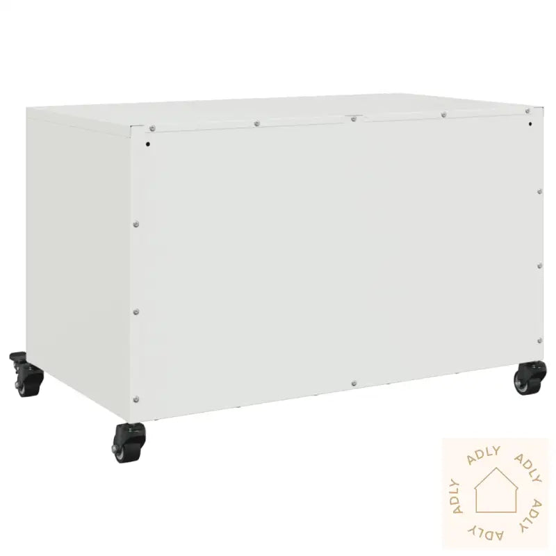 Tv-Benk Hvit 68X39X43,5 Cm Kaldvalset Stål