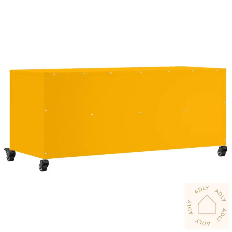 Tv-Benk Sennepsgul 100,5X39X43,5 Cm Stål