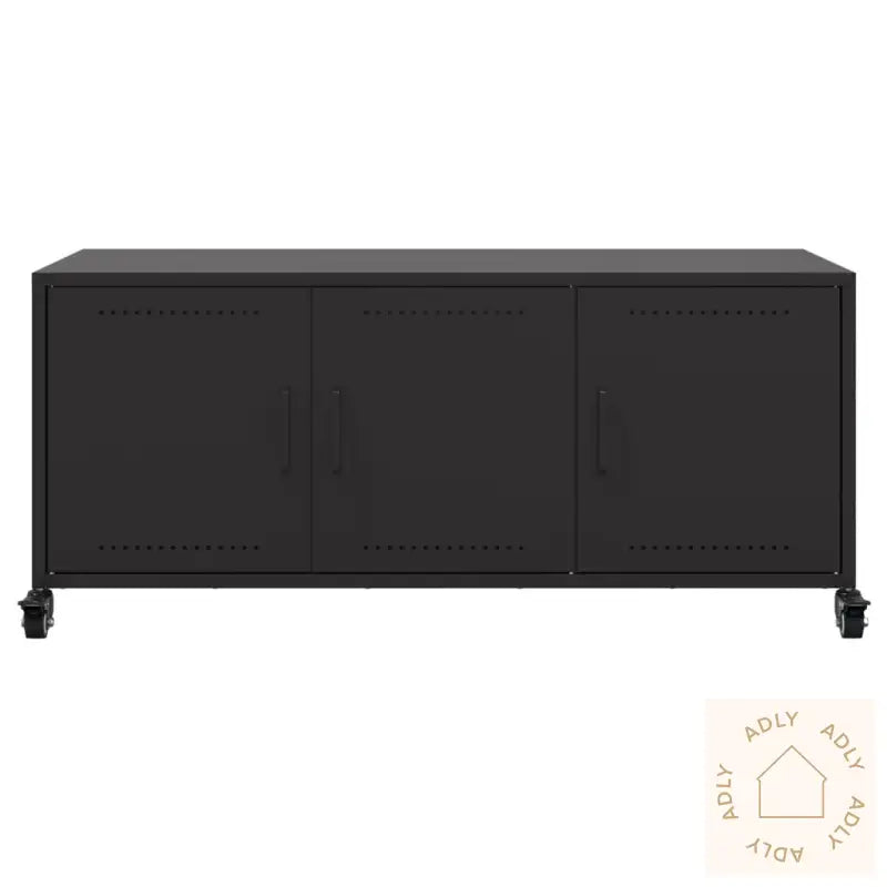 Tv-Benk Svart 100,5X39X43,5 Cm Stål