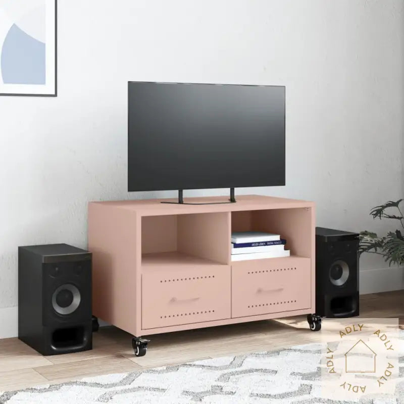 Tv-Benk Rosa 68X39X43,5 Cm Stål