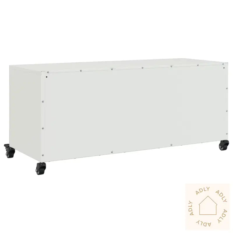 Tv-Benk Hvit 100,5X39X43,5 Cm Kaldvalset Stål