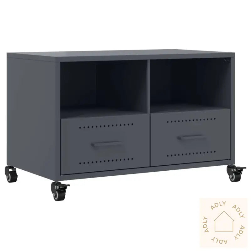 Tv-Benk Antrasitt 68X39X43,5 Cm Stål