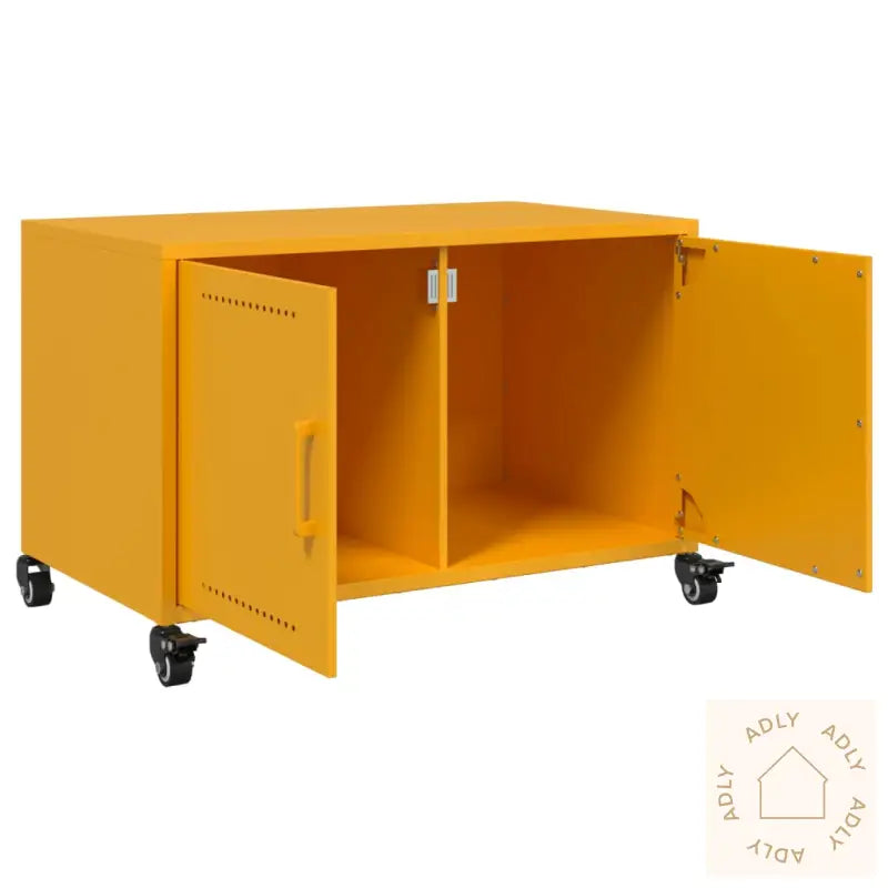 Tv-Benk Sennepsgul 68X39X43,5 Cm Kaldvalset Stål