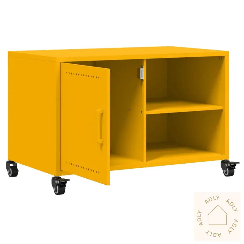 Tv-Benk Sennepsgul 68X39X43,5 Cm Stål