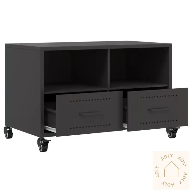 Tv-Benk Svart 68X39X43,5 Cm Stål