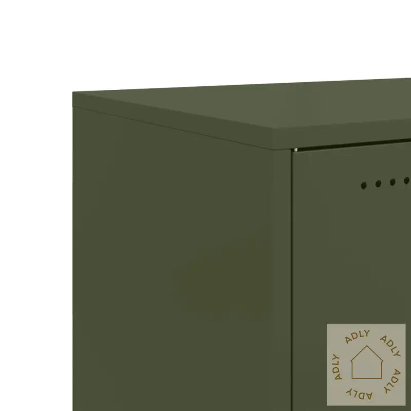 Tv-Benk Olivengrønn 68X39X43,5 Cm Stål