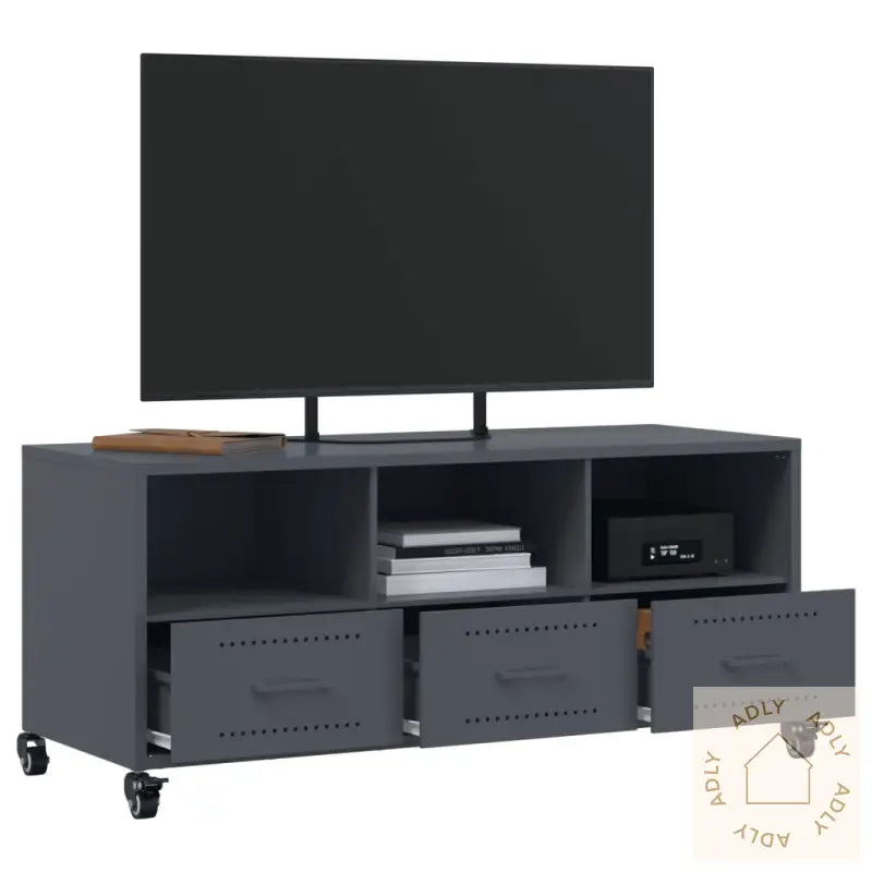 Tv-Benk Antrasitt 100,5X39X43,5 Cm Stål