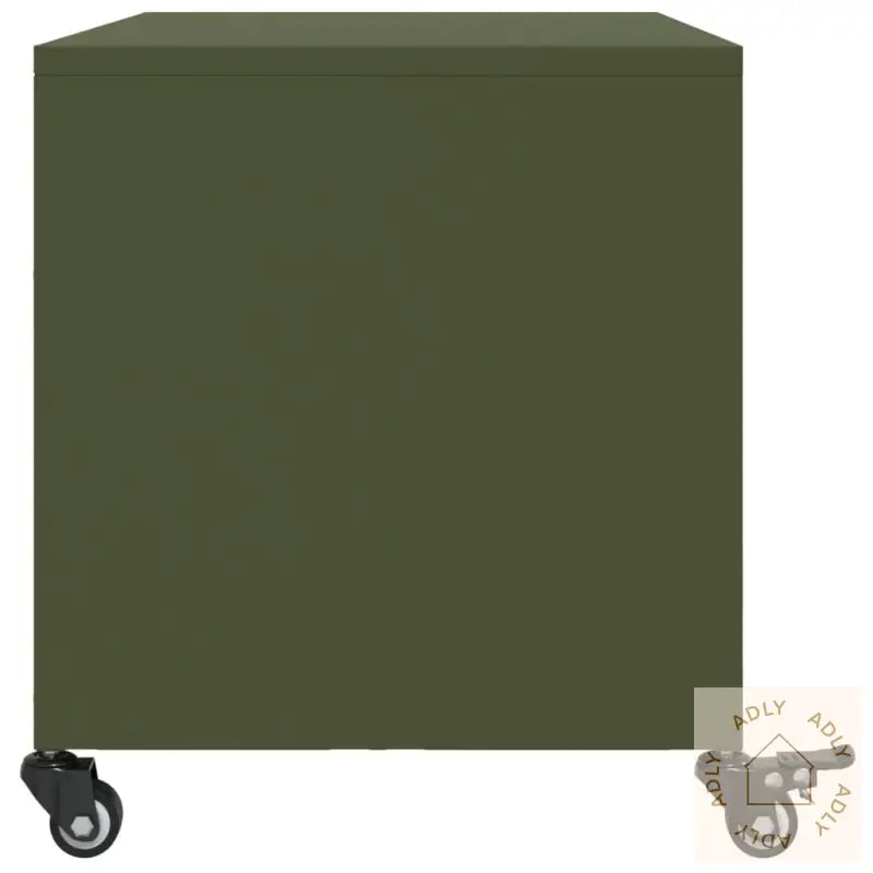 Tv-Benk Olivengrønn 68X39X43,5 Cm Stål