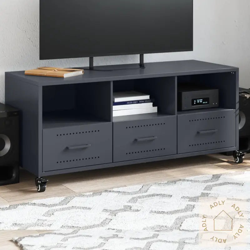 Tv-Benk Antrasitt 100,5X39X43,5 Cm Stål