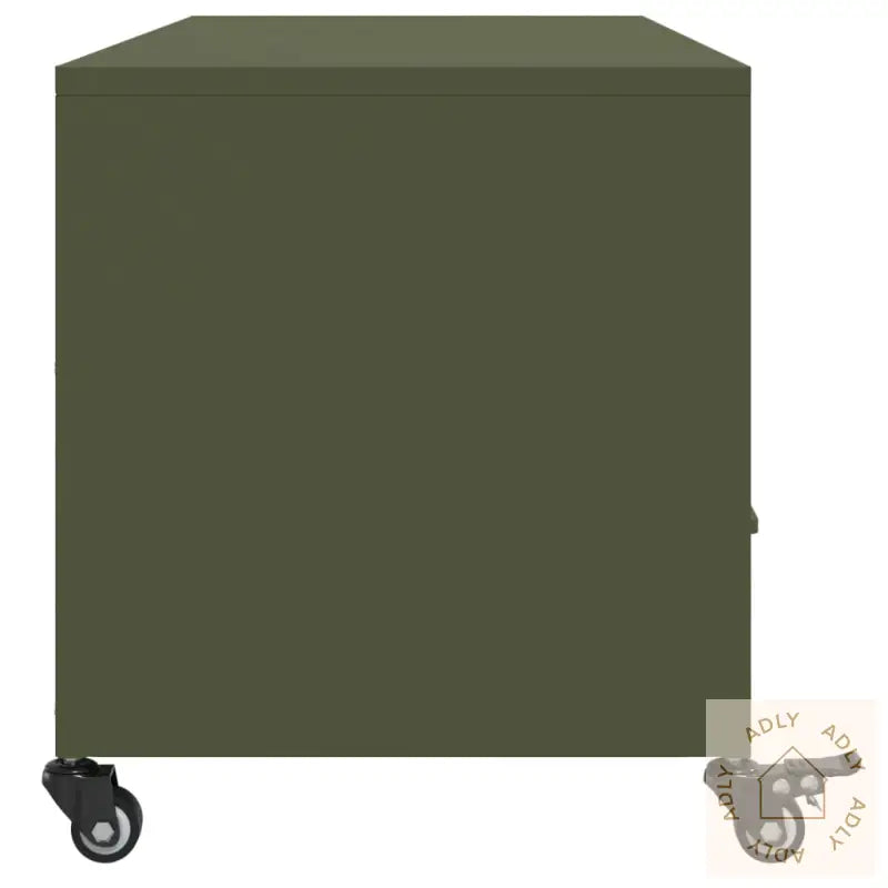 Tv-Benk Olivengrønn 100,5X39X43,5 Cm Stål