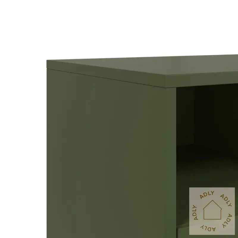 Tv-Benk Olivengrønn 100,5X39X43,5 Cm Stål
