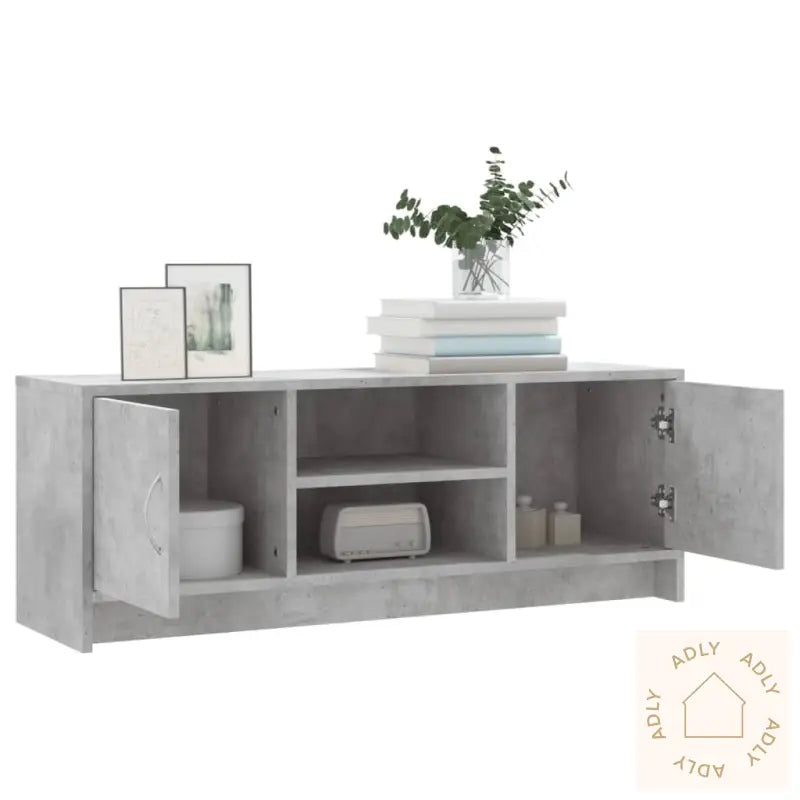 Tv-Benk Betonggrå 102X30X37,5 Cm Konstruert Tre