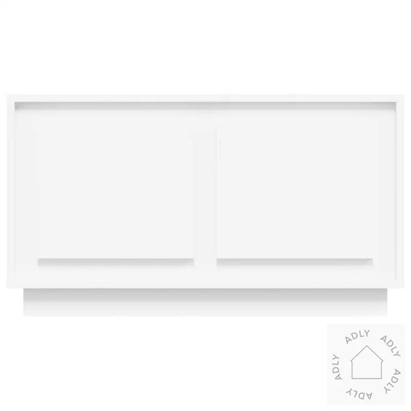 Tv-Benk Hvit 80X35X45 Cm Konstruert Tre