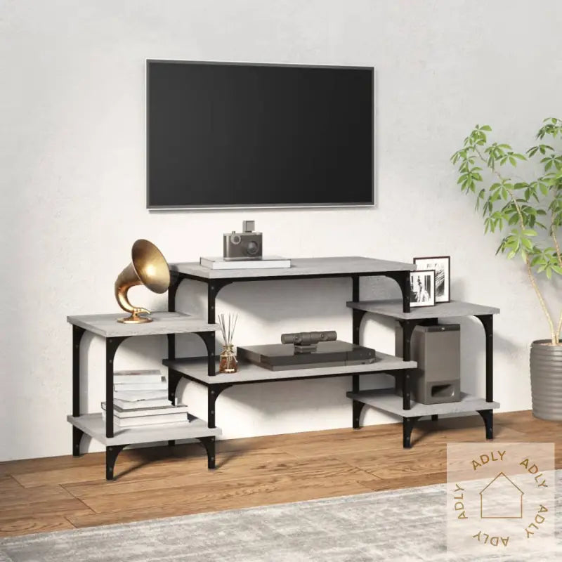 Tv-Benk Grå Sonoma 117X35X52 Cm Konstruert Tre