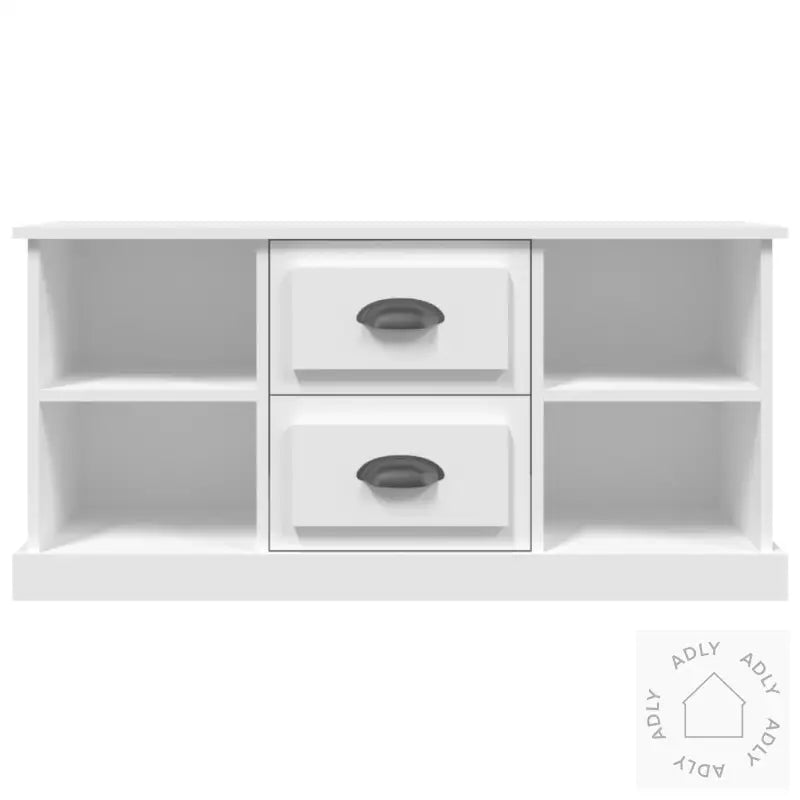 Tv-Benk Hvit 99,5X35,5X48 Cm Konstruert Tre