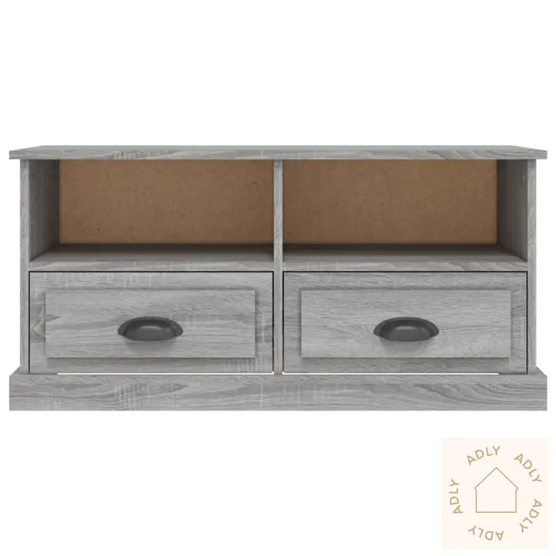 Tv-Benk Grå Sonoma 93X35,5X45 Cm Konstruert Tre
