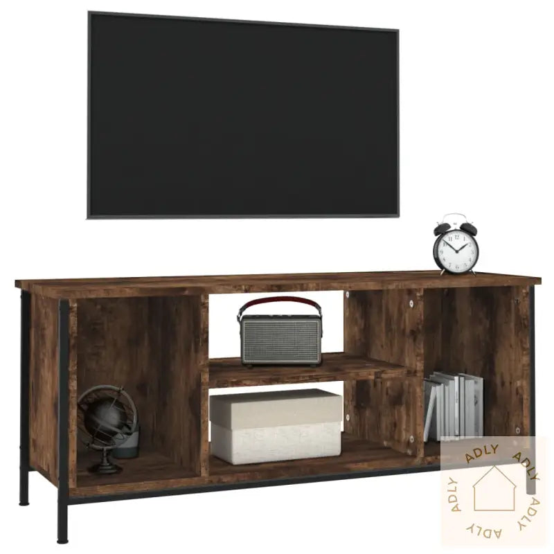 Tv-Benk Røkt Eik 102X35X45 Cm Konstruert Tre