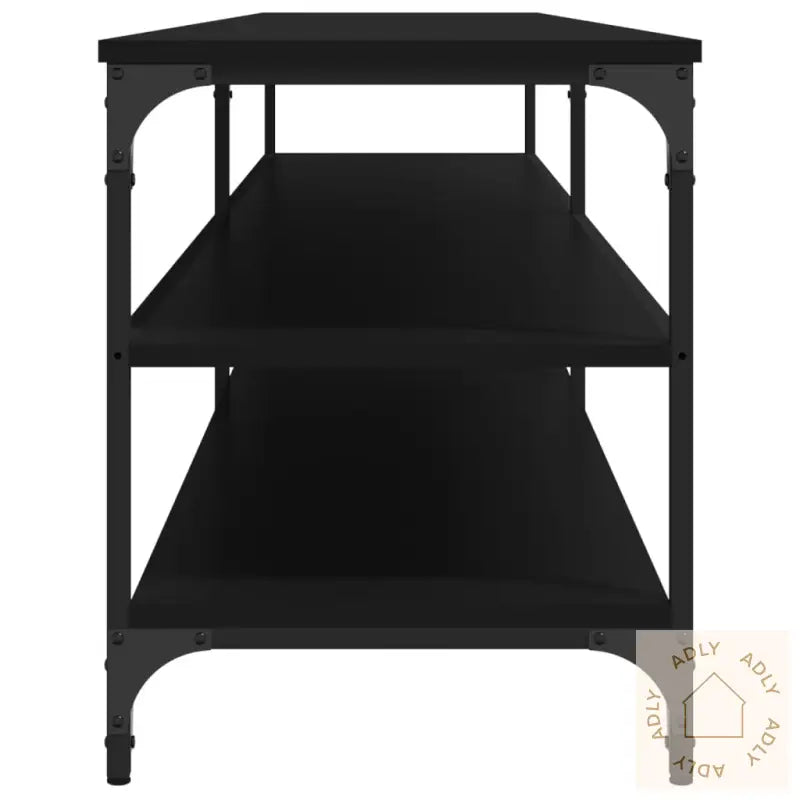 Tv-Benk Svart 200X30X50 Cm Konstruert Tre Og Metall