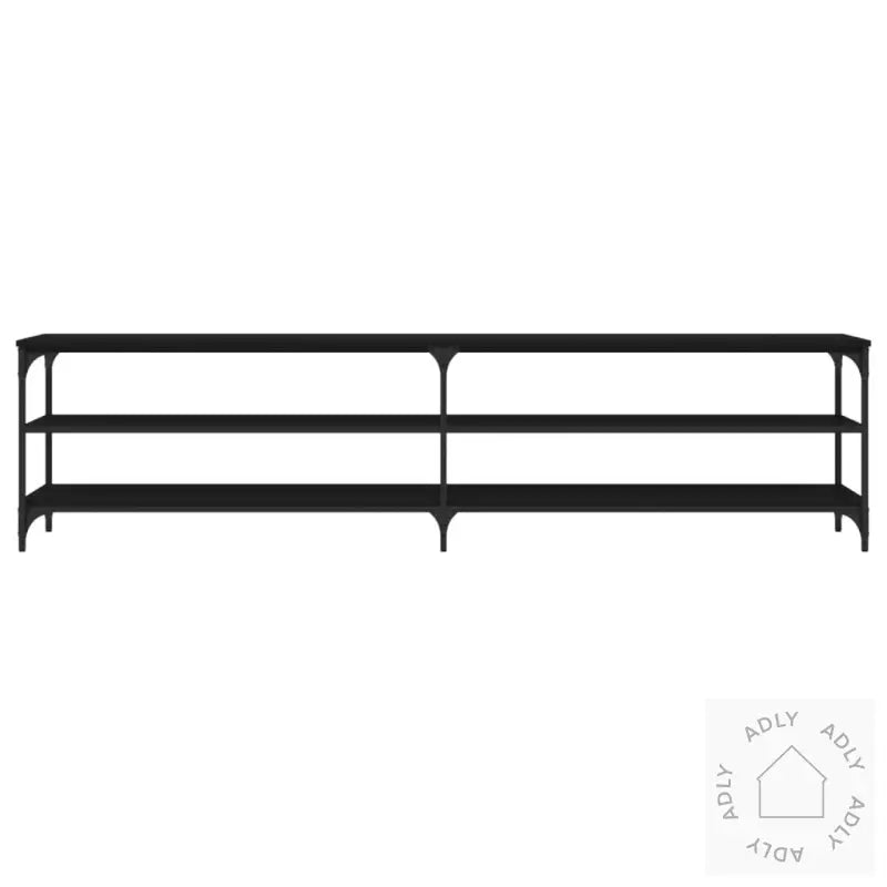 Tv-Benk Svart 200X30X50 Cm Konstruert Tre Og Metall