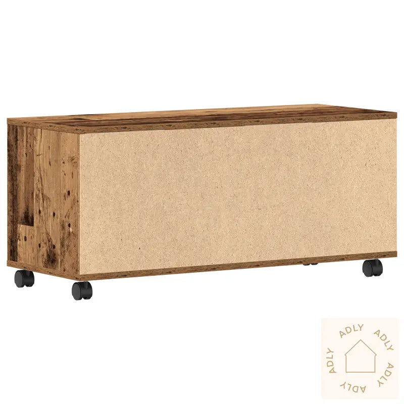 Tv-Benk I Gammelt Tre 90X35X35 Cm Konstruert Tre