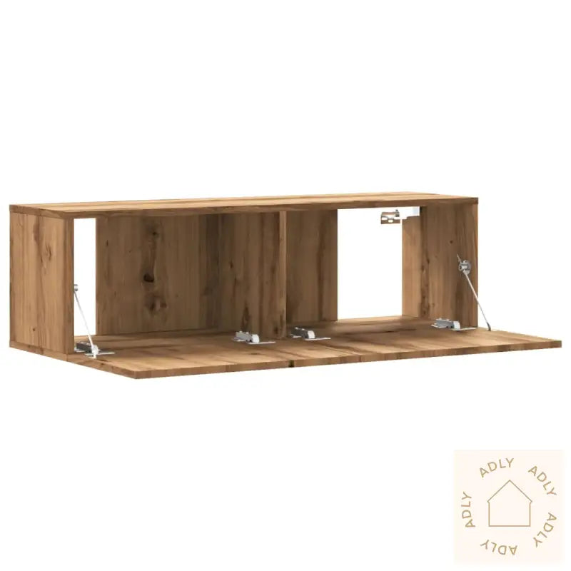 Vegghengt Tv-Benk Artisan Eik 100X30X30 Cm Konstruert Tre