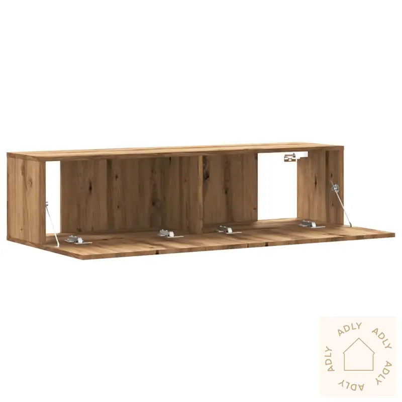 Vegghengt Tv-Benk Artisan Eik 120X30X30 Cm Konstruert Tre