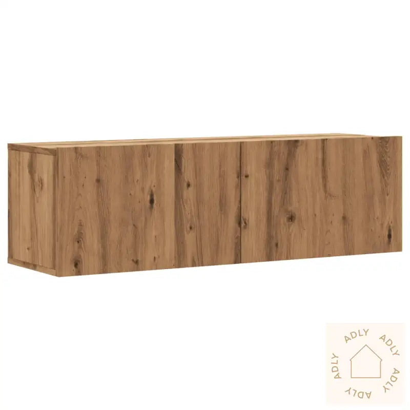 Vegghengt Tv-Benk Artisan Eik 100X30X30 Cm Konstruert Tre