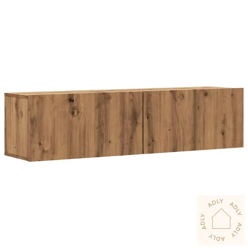 Vegghengt Tv-Benk Artisan Eik 120X30X30 Cm Konstruert Tre