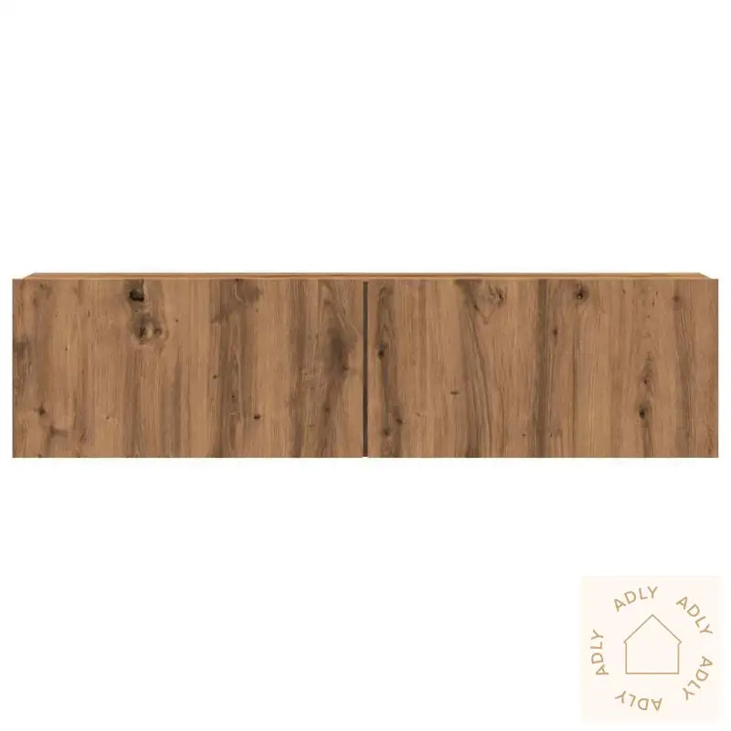 Vegghengt Tv-Benk Artisan Eik 120X30X30 Cm Konstruert Tre