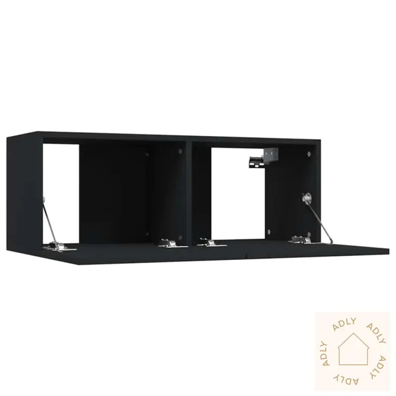 Tv-Benker 2 Stk Svart 80X30X30 Cm Konstruert Tre