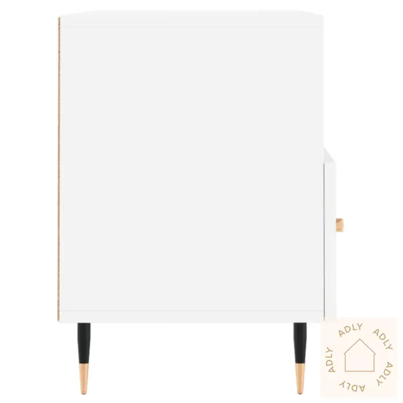 Tv-Benk Hvit 80X36X50 Cm Konstruert Tre