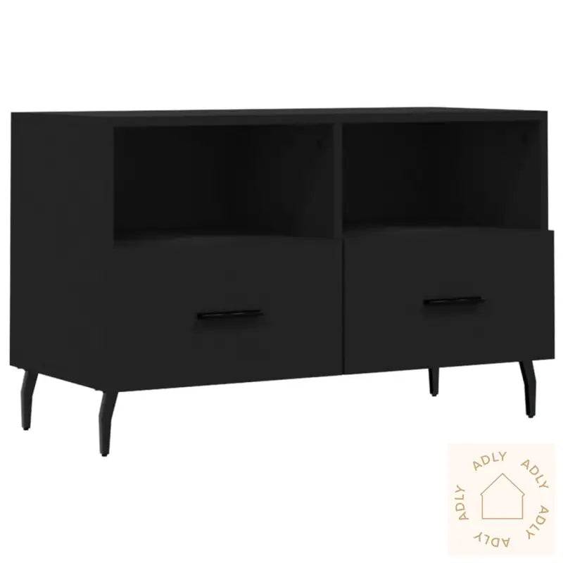 Tv-Benk Svart 80X36X50 Cm Konstruert Tre