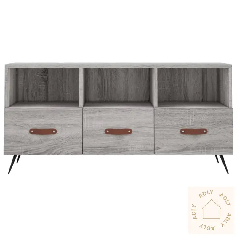 Tv-Benk Grå Sonoma 102X36X50 Cm Konstruert Tre