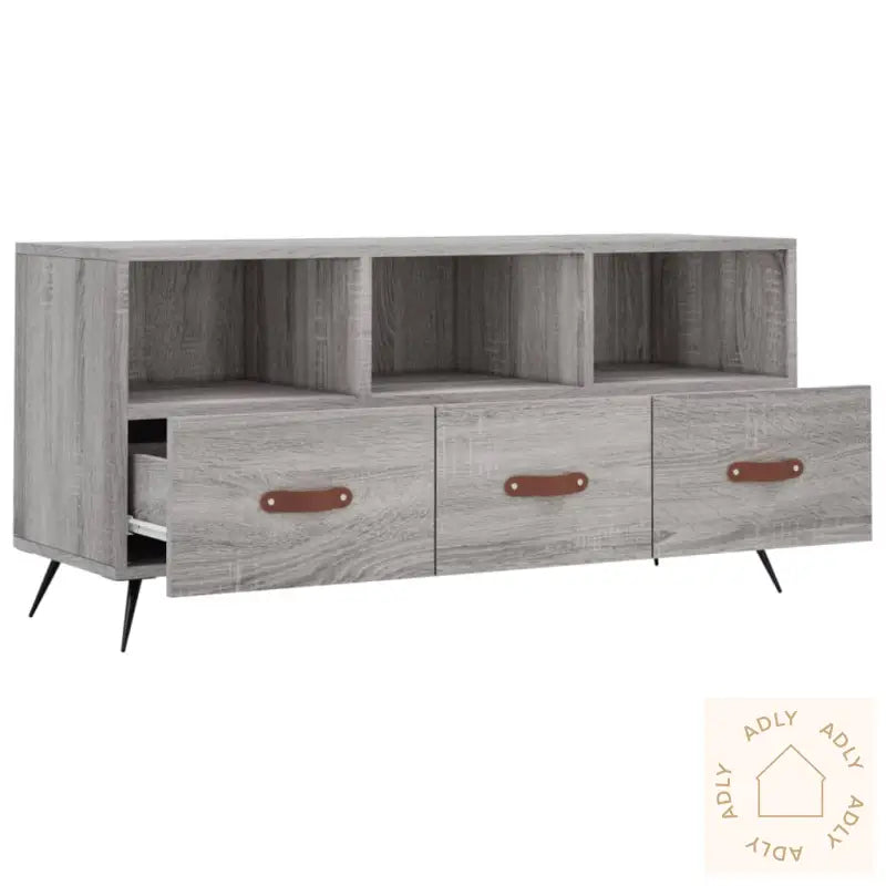 Tv-Benk Grå Sonoma 102X36X50 Cm Konstruert Tre