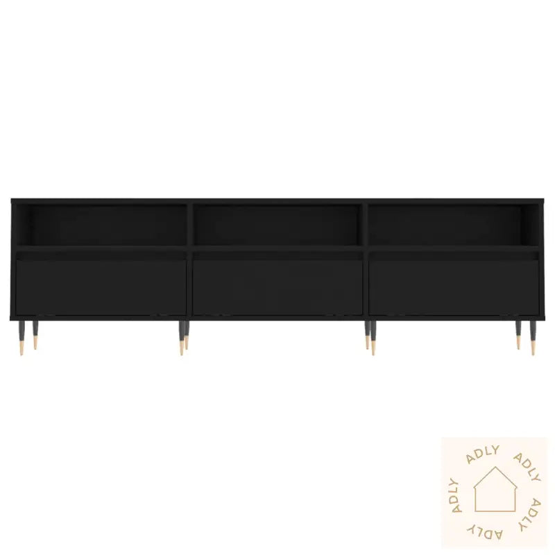 Tv-Benk Svart 150X30X44,5 Cm Konstruert Tre