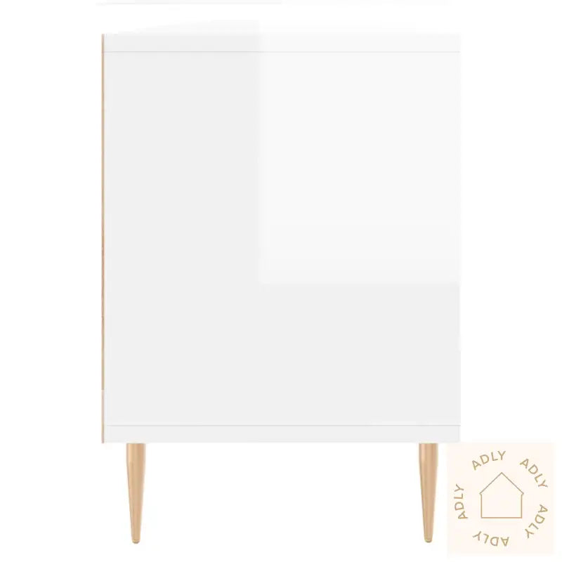 Tv-Benk Høyglans Hvit 150X30X44,5 Cm Konstruert Tre