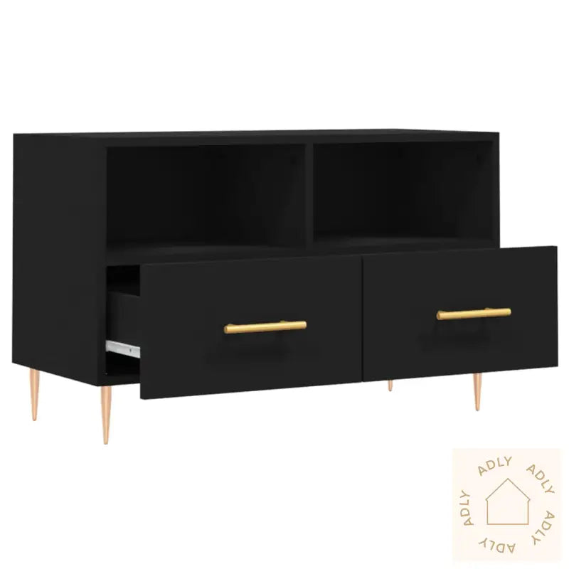 Tv-Benk Svart 80X36X50 Cm Konstruert Tre