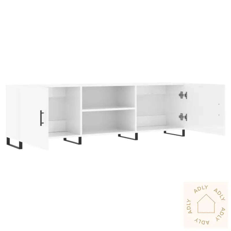 Tv-Benk Høyglans Hvit 150X30X50 Cm Konstruert Tre