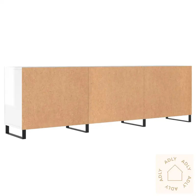 Tv-Benk Høyglans Hvit 150X30X50 Cm Konstruert Tre