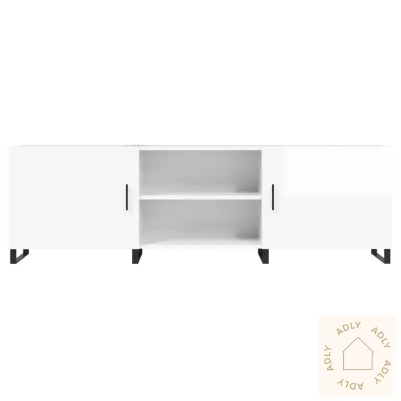 Tv-Benk Høyglans Hvit 150X30X50 Cm Konstruert Tre