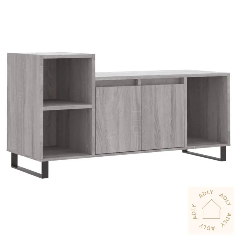 Tv-Benk Grå Sonoma 100X35X55 Cm Konstruert Tre