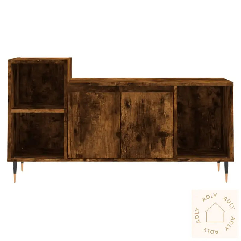 Tv-Benk Røkt Eik 100X35X55 Cm Konstruert Tre