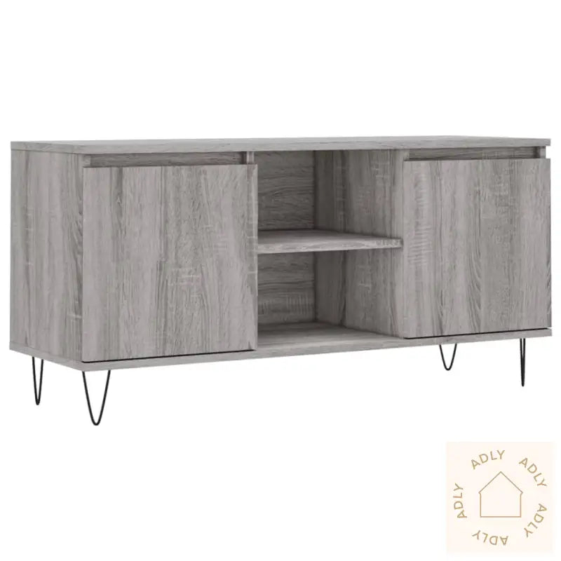 Tv-Benk Grå Sonoma 104X35X50 Cm Konstruert Tre