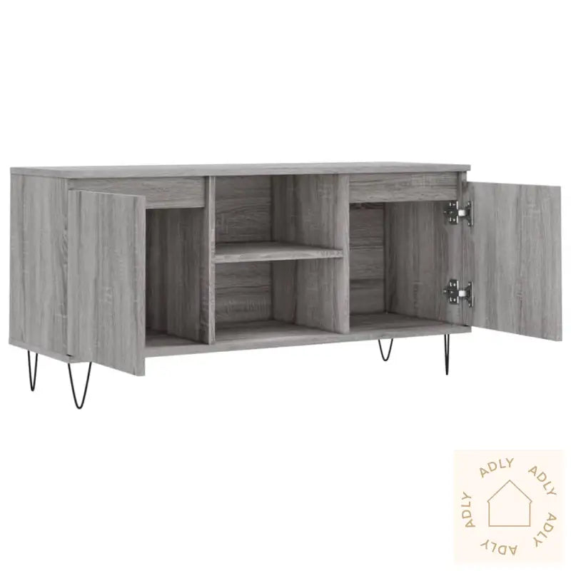 Tv-Benk Grå Sonoma 104X35X50 Cm Konstruert Tre